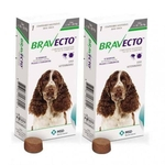 Ficha técnica e caractérísticas do produto Combo Bravecto Antipulgas E Carrapatos Para Cães De 10 20kg 2 unidades