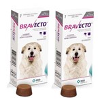 Ficha técnica e caractérísticas do produto Combo Bravecto Antipulgas e Carrapatos para Cães de 40 56kg 2 Unidades - Msd