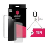 Ficha técnica e caractérísticas do produto Combo Capa Transparente + Película de Vidro + Tripé para Asus Zenfone 5