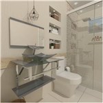 Ficha técnica e caractérísticas do produto Combo 2 em 1 Gabinete de Vidro 60cm para Banheiro Ucrânia Inox + Torneira Ibiza - PRATA