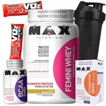 Ficha técnica e caractérísticas do produto Combo Kit para Mulheres Secar Perder Barriga Culote Gordura Whey Protein Feminino 900g Cafeina 60caps Bcaa 2400 Wey Way