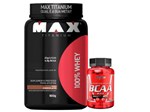 Ficha técnica e caractérísticas do produto Combo Max Titanium - Whey Protein 100% 900g + Bcaa