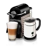 Ficha técnica e caractérísticas do produto Combo Nespresso Cafeteira Pixie Steel com Aeroccino / Cinza