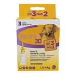 Ficha técnica e caractérísticas do produto Combo Vectra 3D Cães 1,5 a 4kg 3 Pipetas Ceva AntiPulgas e Carrapatos