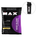 Combo Whey Blend 2 Kg Morango + Coqueteleira Max Titanium