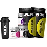 Ficha técnica e caractérísticas do produto Combo 2 Whey Protein + Bcaa + Creatine + Colageno - Max