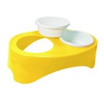 Ficha técnica e caractérísticas do produto Comedouro Plast. Furacaopet - Super) Neck Duplo (amarelo