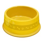 Comedouro Plástico Furacão Pet Nº4 1900ml - Amarelo