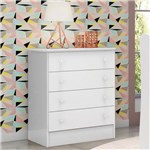 Ficha técnica e caractérísticas do produto Cômoda Doce Sonho 4 Gavetas Branco Qmovi