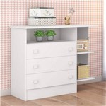 Cômoda 3 Gavetas com Nicho Doce Sonho Qmovi Branco