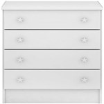 Ficha técnica e caractérísticas do produto Cômoda Infantil 4 Gavetas Doce Sonho Branco Qmovi 777