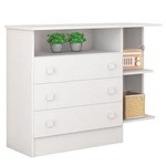 Ficha técnica e caractérísticas do produto Cômoda Infantil com Nicho Doce Sonho 104 Branco Brilho – Qmovi