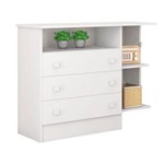 Ficha técnica e caractérísticas do produto Cômoda Infantil 3 Gavetas com Nicho Doce Sonho Branco - LC Móveis - Branco