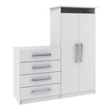 Cômoda 2 Portas 4 Gavetas 1d024 Branco - Rodial