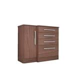 Ficha técnica e caractérísticas do produto Comoda Sapateira 4 Gavetas Luna Ebano - Qmovi