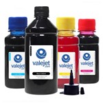 Ficha técnica e caractérísticas do produto Compatível: Kit 4 Tintas L220 para Epson Bulk Ink Black 500ml Coloridas 100ml - Valejet