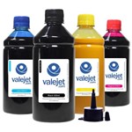 Ficha técnica e caractérísticas do produto Compatível: Kit 4 Tintas L375 para Epson Bulk Ink CMYK 500ml Pigmentada - Valejet
