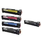 Ficha técnica e caractérísticas do produto Compatível: Kit 4 Toner HP CP1215 | CM1312 CMYK + Toner HP CB540A Black