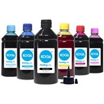 Ficha técnica e caractérísticas do produto Compatível: Kit 6 Tintas para Epson T673 Bulk Ink CMYK 500ml Corante Koga