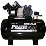 Ficha técnica e caractérísticas do produto Compressor de Ar 10 Pés Csv 10/100 Litros Schulz Pratic Air - Bivolt