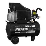Compressor de Ar 8,2 Pés 25 Litros Pratic Air Monofásico 127v - Schulz