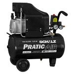 Ficha técnica e caractérísticas do produto Compressor de Ar 8,2pés 2hp 25 Litros Pratic Air Schulz