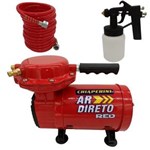 Ficha técnica e caractérísticas do produto Compressor de Ar Direto Red 2,3 Pés 40Psi Mono Bivolt com Pistola e Mangueira Chiaperini-20328