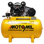 Ficha técnica e caractérísticas do produto Compressor de Ar Monofásico Bivolt Motomil CMV10PL/100