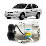 Ficha técnica e caractérísticas do produto Compressor Delphi GM Corsa Classic 2003 a 2011