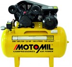 Ficha técnica e caractérísticas do produto Compressor Motomil CMV10PL 100L 140Psi 8.3BAR 2cv Monofásico
