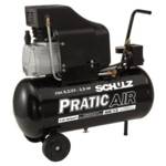 Ficha técnica e caractérísticas do produto Compressor Portátil 8,2 Pés 25 Litros Pratic Air com Óleo Schulz - 110 V