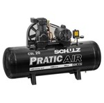 Ficha técnica e caractérísticas do produto Compressor Schulz Csl 20/150l Pratic Air 220/380v Monofásico