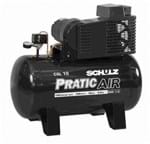 Ficha técnica e caractérísticas do produto Compressor Schulz CSL10PraticAir 100Lts 120Psi/8.4BAR 2cv Monofásico