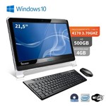 Ficha técnica e caractérísticas do produto Computador All In One 21 Intel Core I3 4gb 500gb Hdmi Dvd Windows 10 Wifi Aio Webcam 3green Fun
