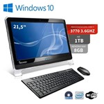 Ficha técnica e caractérísticas do produto Computador All In One 21 Intel Core I7 8gb 1tb Hdmi Dvd Windows 10 Wifi Aio Webcam 3green Fun