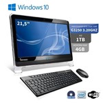 Ficha técnica e caractérísticas do produto Computador All In One 21 Intel Dual Core Pentium G3260 4gb 1tb Hdmi Dvd Windows 10 Wifi Webcam 3gr