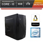 Ficha técnica e caractérísticas do produto Computador BR One Desktop Intel Core I3-2100 4GB HD 2TB Linux