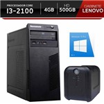 Ficha técnica e caractérísticas do produto Computador BR-Pc Intel Core I3-2100 4GB HD 500GB Windows 10 Pro Estabilizador 500VA