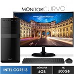 Ficha técnica e caractérísticas do produto Computador com Monitor Curvo Samsung 24" Intel Core I3 6GB HD 500GB Wifi Mouse e Teclado Sem Fio EasyPC Screen