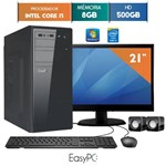 Computador com Monitor Led 21 Easypc Intel Core I3 8gb Hd 500gb Windows