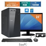 Computador com Monitor Led 21 Easypc Intel Core I7 8gb Hd 320gb Windows 10