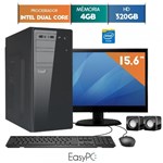Ficha técnica e caractérísticas do produto Computador com Monitor Led 15.6 Easypc Intel Dual Core 2.41 4Gb Hd 320Gb
