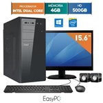 Ficha técnica e caractérísticas do produto Computador com Monitor Led 15.6 Easypc Intel Dual Core 2.41 4Gb Hd 500Gb Windows 10