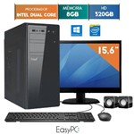 Computador com Monitor Led 15.6 Easypc Intel Dual Core 2.41 8gb Hd 320gb Windows 10