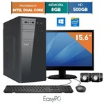 Ficha técnica e caractérísticas do produto Computador com Monitor Led 15.6 Easypc Intel Dual Core 2.41 8Gb Hd 500Gb Windows 10