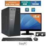 Ficha técnica e caractérísticas do produto Computador com Monitor Led 15.6 Easypc Intel Dual Core 2.41 8Gb Hd 500Gb Windows 7