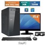 Ficha técnica e caractérísticas do produto Computador com Monitor Led 15.6 Easypc Intel Dual Core 2.41 2Gb Hd 320Gb Windows