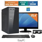 Computador Com Monitor Led 15.6 Easypc Intel Dual Core 2.41 2gb Hd 250gb