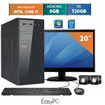 Ficha técnica e caractérísticas do produto Computador com Monitor Led 19.5 Easypc Intel Core I3 8Gb Hd 320Gb Windows
