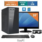 Computador com Monitor Led 19.5 Easypc Intel Core I3 8gb Hd 2tb Windows 10